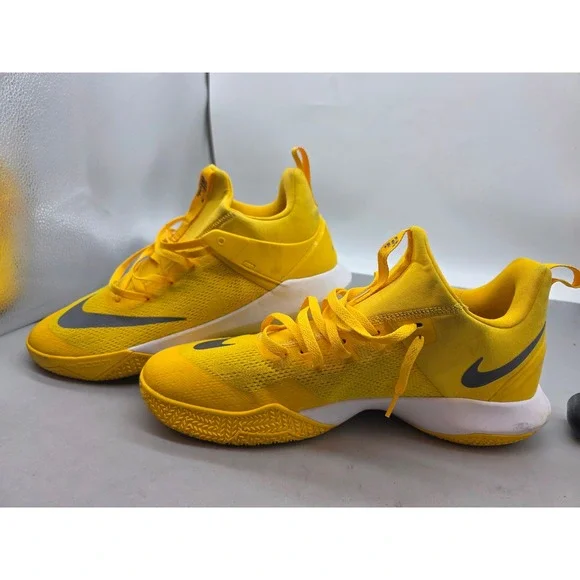 Nike Zoom Evidence II Mens Basketball Shoes Yellow White 942802-703 Size 15